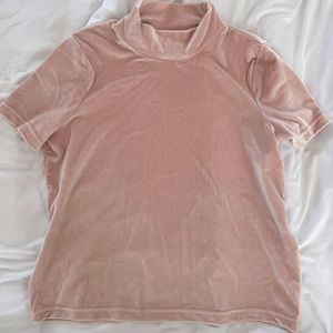 Madewell Nude Velvet shirt